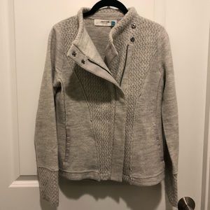 Anthropologie grey sweater jacket